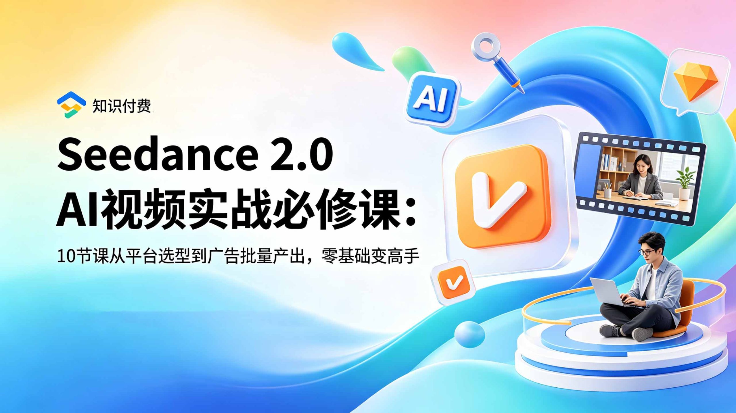 Seedance 2.0 AI视频实战必修课:10节课从平台选型到广告批量产出,零基础变高手-资源共享