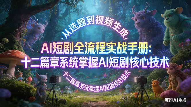 AI 短剧全流程实战手册：从选题到视频生成，十二篇章系统掌握 AI 短剧核心技术-资源共享