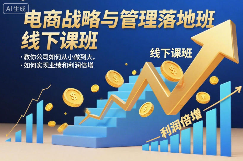 电商战略与管理落地班线下课，教你公司如何从小做到大，如何实现业绩和利润倍增【录音】-资源共享