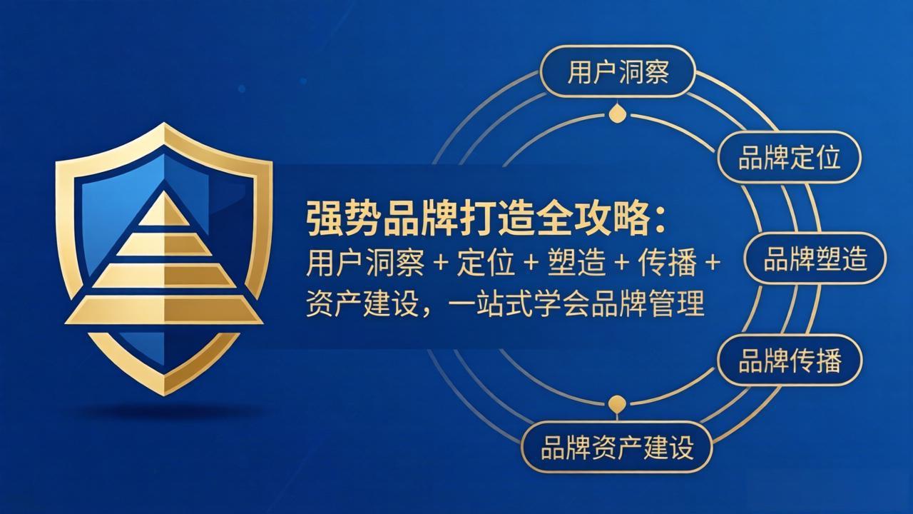 强势品牌打造全攻略：用户洞察 + 定位 + 塑造 + 传播 + 资产建设，一站式学会品牌管理-资源共享