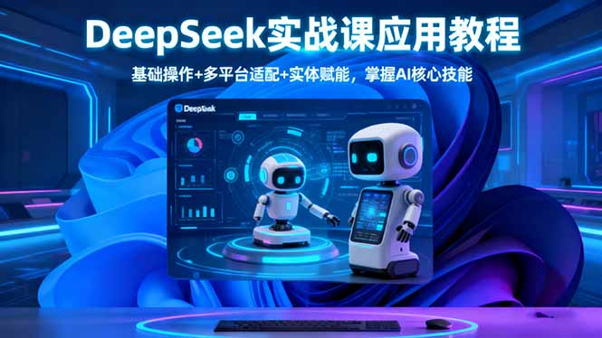 DeepSeek实战课应用教程、基础操作+多平台适配+实体赋能，掌握AI核心技能-资源共享
