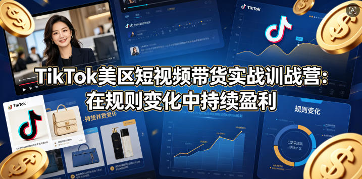 TikTok美区短视频带货实战训战营:在规则变化中持续盈利-资源共享