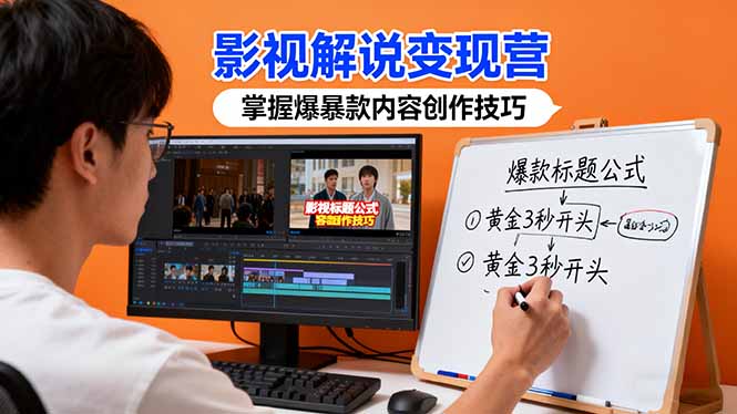 影视解说变现营：通过30+实战案例爆款内容创作技巧，掌握影视解说盈利密码-资源共享