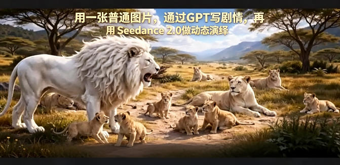 用一张普通图片，通过GPT写剧情，再用Seedance 2.0做动态演绎，居然能生成迪士尼风格搞笑动画-资源共享