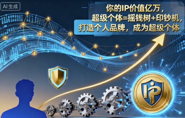 你的IP价值亿万，超级个体=摇钱树+印钞机，打造个人品牌，成为超级个体-资源共享