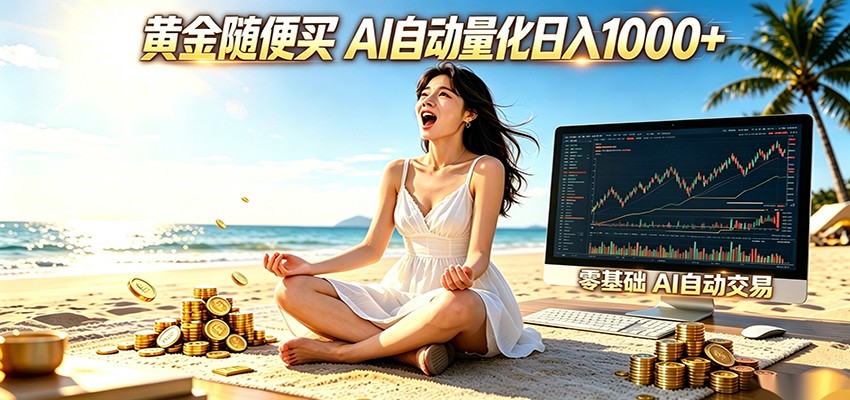 黄金随便买?AI自动外汇量化交易 在家当皇帝 日入1000+-资源共享