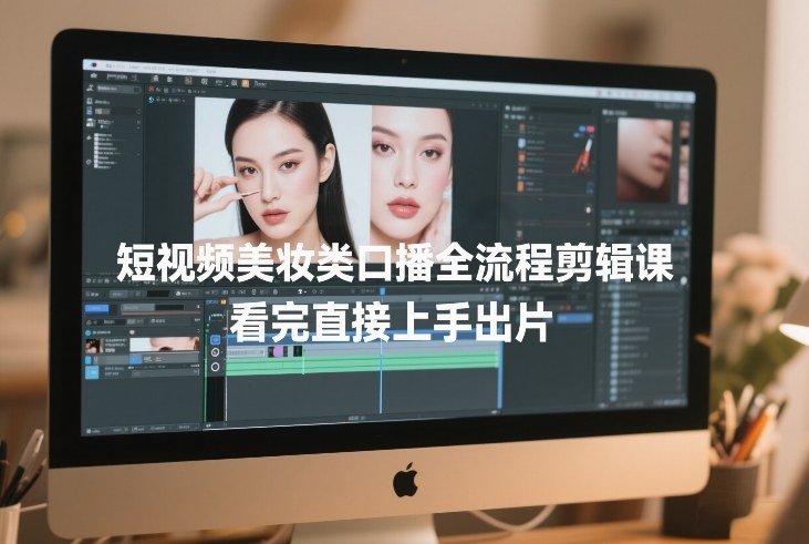 短视频美妆类口播全流程剪辑课，看完直接上手出片-资源共享