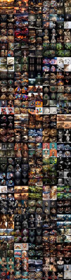 460+专业Midjourney珠宝摄影AI提示词戒指，项链-耳环-手链-宝石等，立即开始创作珠宝艺术-资源共享