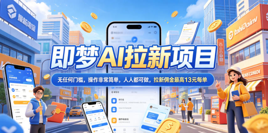 2026年即梦AI拉新项目最新玩法,无任何门槛,操作非常简单,人人都可做,拉新佣金最高13米每单(更新6月24日)-资源共享