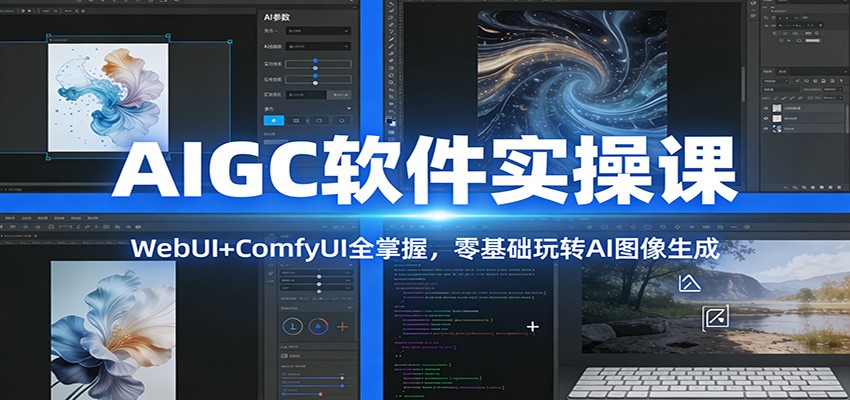AIGC软件实操课：WebUI+ComfyUI全掌握，零基础玩转AI图像生成-资源共享
