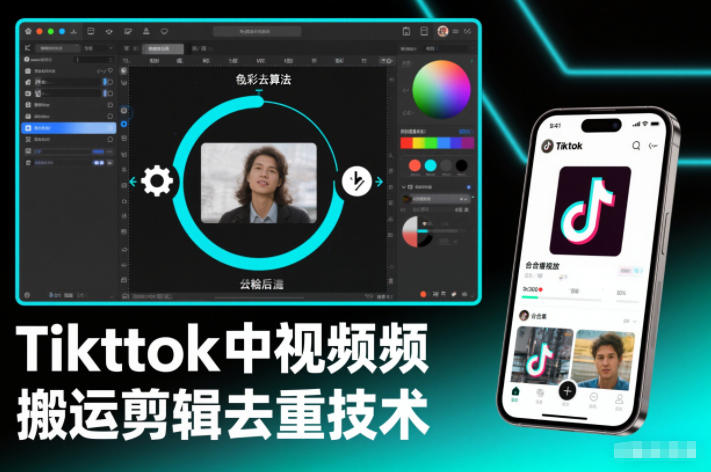 Tiktok中视频纯搬运剪辑去重技术，外来技术，自行测试-资源共享
