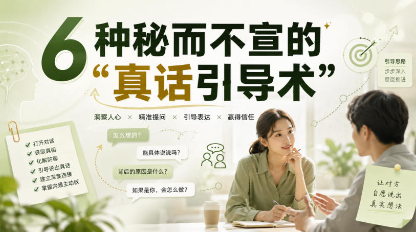 付费文章:6种秘而不宣的“真话引导术”-资源共享