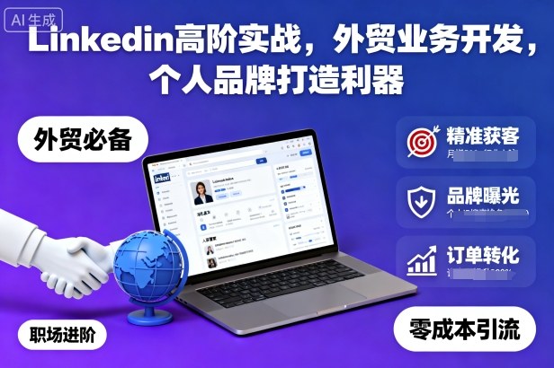 Linkedin高阶实战，外贸业务开发，个人品牌打造利器-资源共享