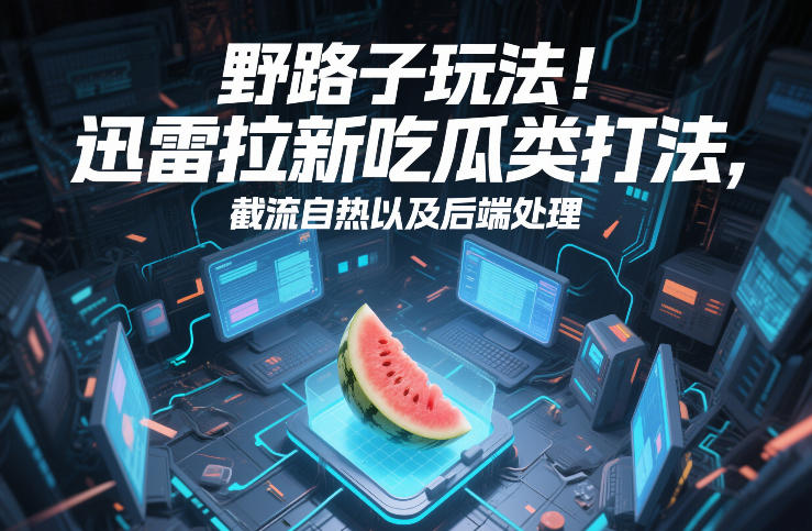 野路子玩法！迅雷拉新吃瓜类打法，截流自热以及后端处理-资源共享