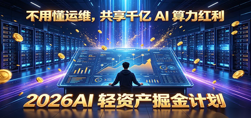 不用懂运维,共享千亿 AI 算力红利,2026AI 轻资产掘金计划-资源共享