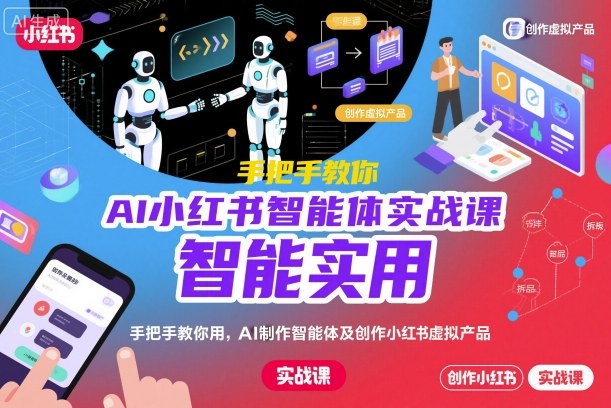 AI小红书智能体实战课，手把手教你用AI制作智能体及创作小红书虚拟产品，提效+内容商业化(更新)-资源共享