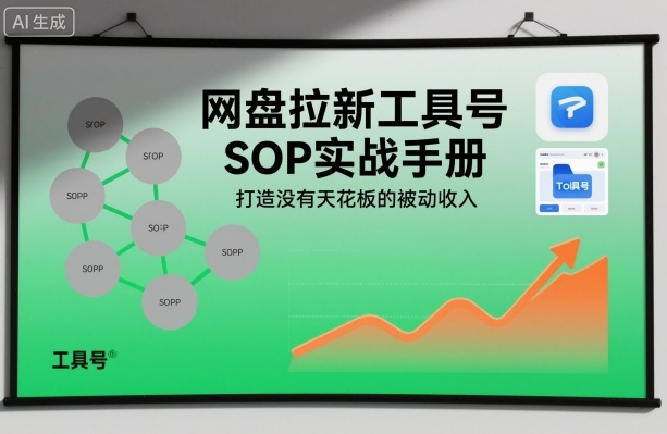 网盘拉新工具号SOP实战手册，打造没有天花板的被动收入-资源共享