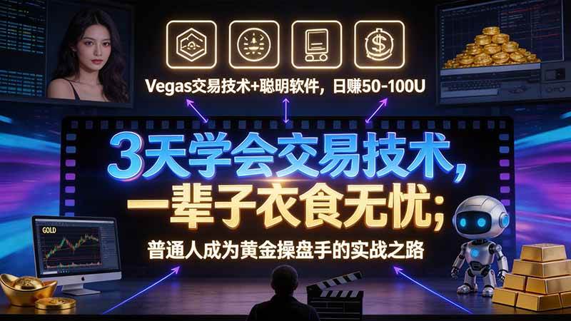 (21214期)3 天学会 顺势而为交易系统,趋势看得懂、下单有依据:软件自动帮你盯盘,新手也能稳定复利 (21214期)3 天学会 顺势而为交易系统,趋势看得懂、下单有依据:软件自动帮你盯盘,新手也能稳定复利