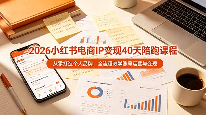 2026小红书电商IP变现40天陪跑课程-11期，从零打造个人品牌，全流程教学账号运营与变现-资源共享