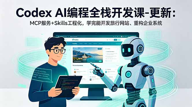 Codex AI编程全栈开发课-更新:MCP服务+Skills工程化,学完能开发旅行网站、重构企业系统-资源共享