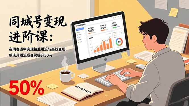 同城号变现进阶课：在同城赛道中实现精准引流与高效变现，单店月引流成交额提升50%-资源共享