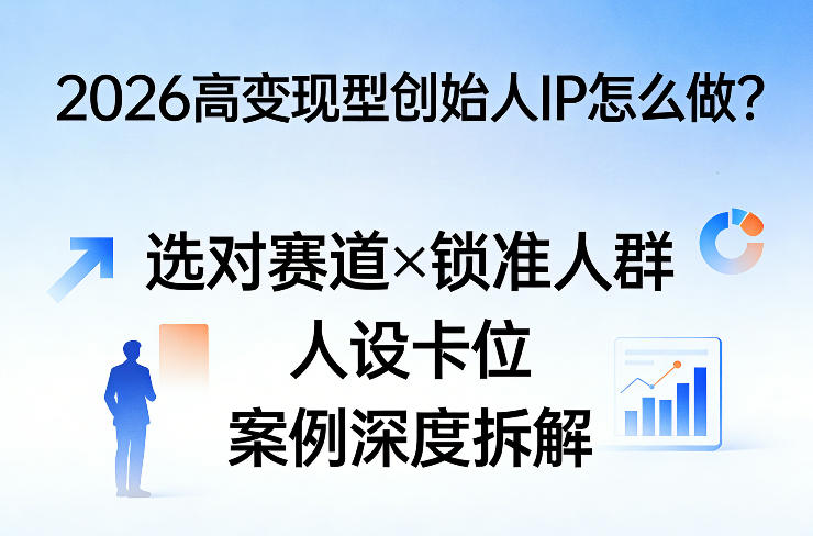 2026高变现型创始人IP怎么做？选对赛道×锁准人群×人设卡位×案例深度拆解-资源共享