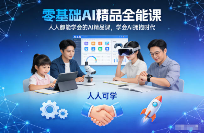 零基础AI精品全能课，人人都能学会的AI精品课，学会AI拥抱时代-资源共享