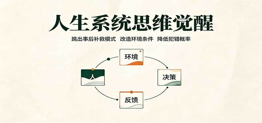 人生系统思维觉醒:跳出事后补救模式,改造环境条件,降低犯错概率-资源共享