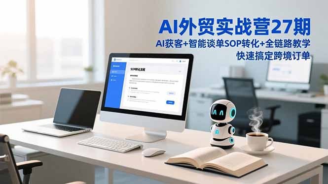 AI外贸实战营27期，AI获客+智能谈单+SOP转化+全链路教学，快速搞定跨境订单-资源共享