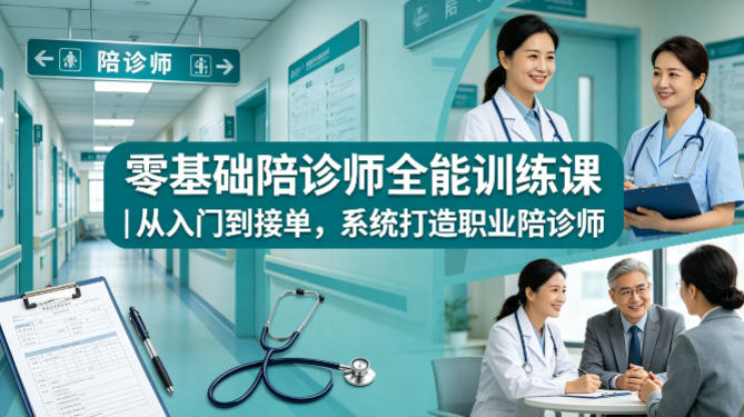 零基础陪诊师全能训练课｜从入门到接单，系统打造职业陪诊师-资源共享