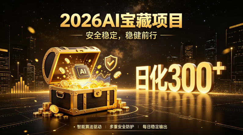 2026AI安全掘金项目，日化稳定300+，无需人为干预操作，当天见收益，操作简单【揭秘】-资源共享