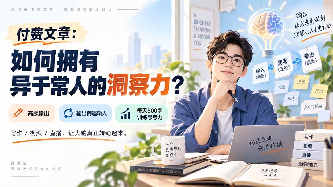 （20558期）付费文章：如何拥有异于常人的洞察力？-资源共享