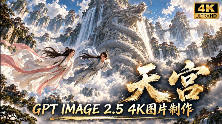 GPT Image 2.5实测！4K到底多清楚？皮肤、手指、修图与天宫场景全面测试-资源共享