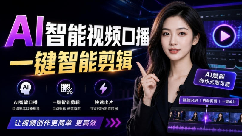 AI智能视频口播一键剪辑，轻松出效果！口播动效库Skill来了，一键给添加动态文字、数据展示等video-talkcraft