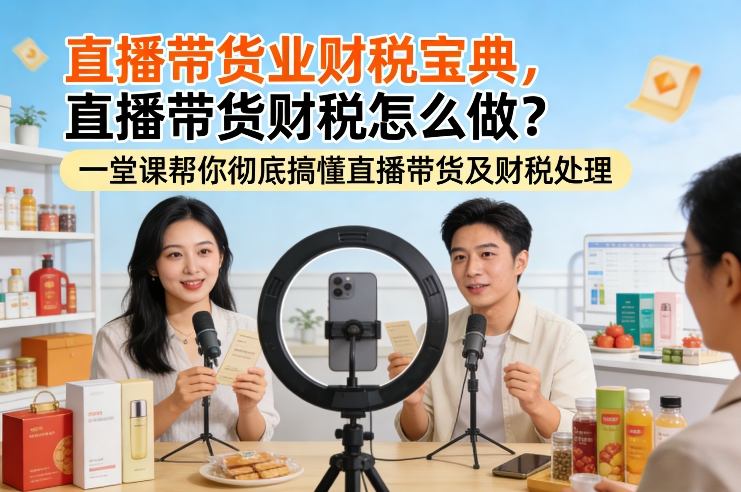 直播带货业财税宝典，直播带货财税怎么做？一堂课帮你彻底搞懂直播带货及财税处理-资源共享