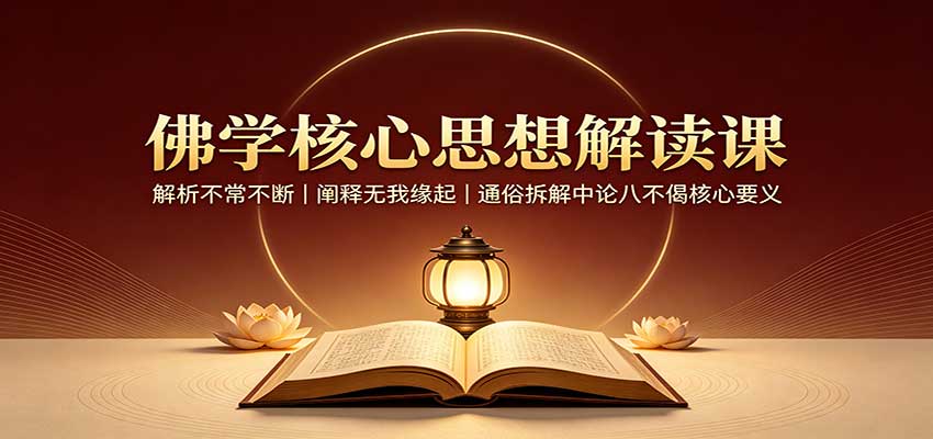 佛学核心思想解读课:解析不常不断,阐释无我缘起,通俗拆解中论八不偈核心要义-资源共享