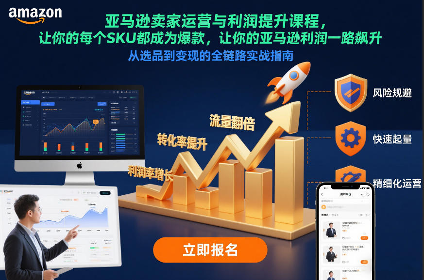 亚马逊卖家运营与利润提升课程，让你的每个SKU都成为爆款，让你的亚马逊利润一路飙升(更新12月)-资源共享