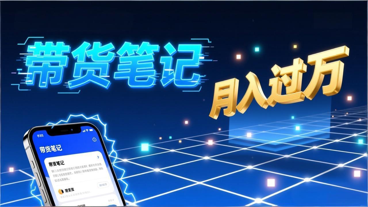 小红书爆款笔记带货实战：拆解封面标题正文全要素，手把手教你单篇笔记带货月入过万-资源共享