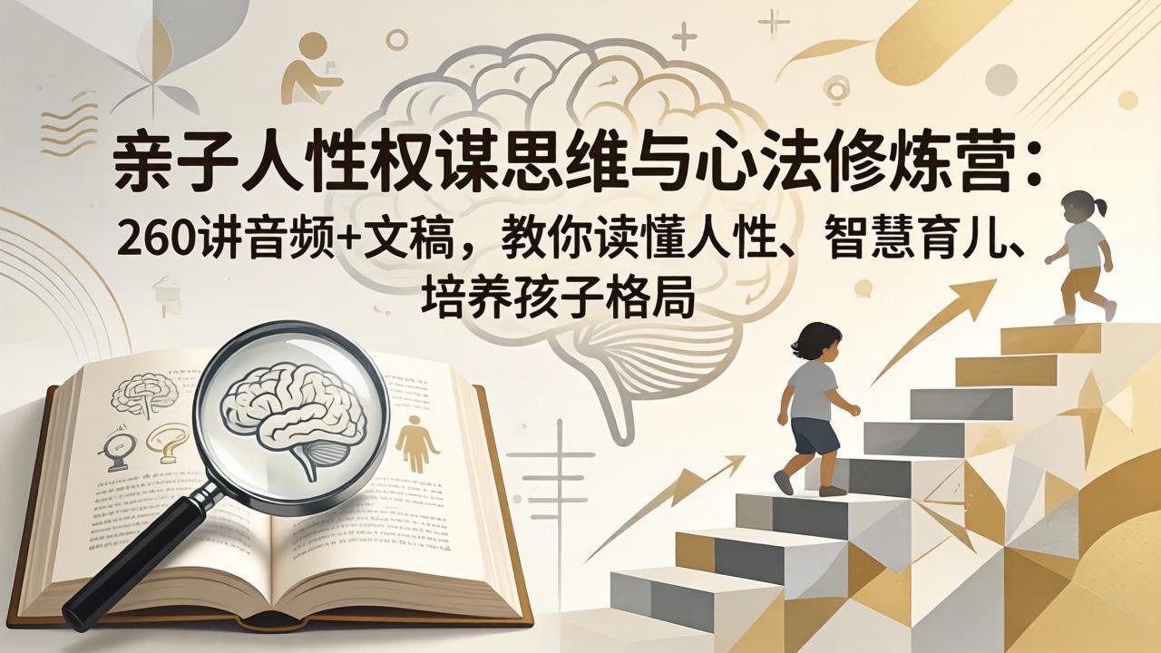 亲子人性权谋思维与心法修炼营：260讲音频+文稿，教你读懂人性、智慧育儿、培养孩子格局-资源共享