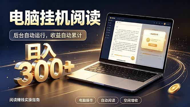 看小说也有收益？自动化流程，轻松日入300+-资源共享