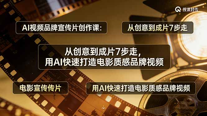 AI视频品牌宣传片创作课：从创意到成片7步走，用AI快速打造电影质感品牌视频-资源共享