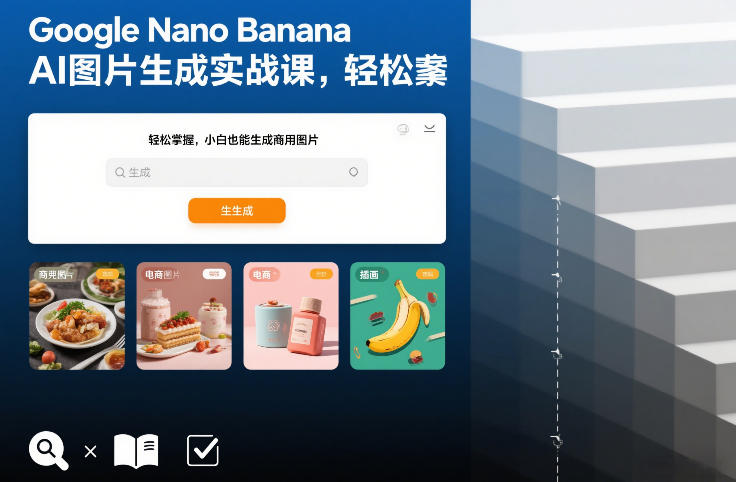 Google Nano Banana AI图片生成实战课，轻松掌握，小白也能生成商用图片-资源共享