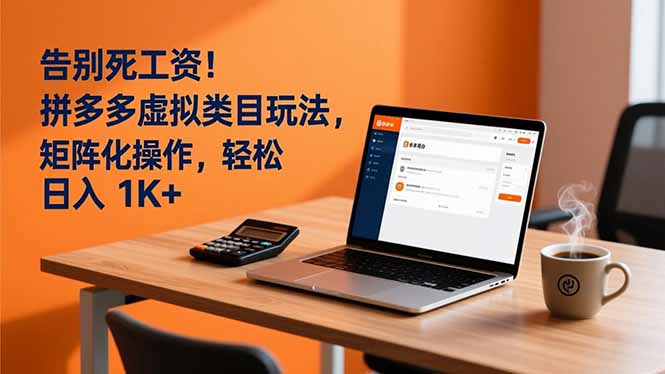 告别死工资！拼多多虚拟类目玩法，矩阵化操作，轻松日入 1K+-资源共享