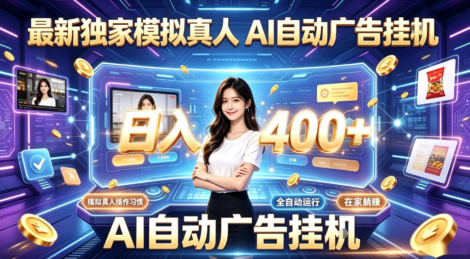 最新独家模拟真人，AI自动挂号挂G，日入400+，全程全自动运行，无需人工【揭秘】-资源共享