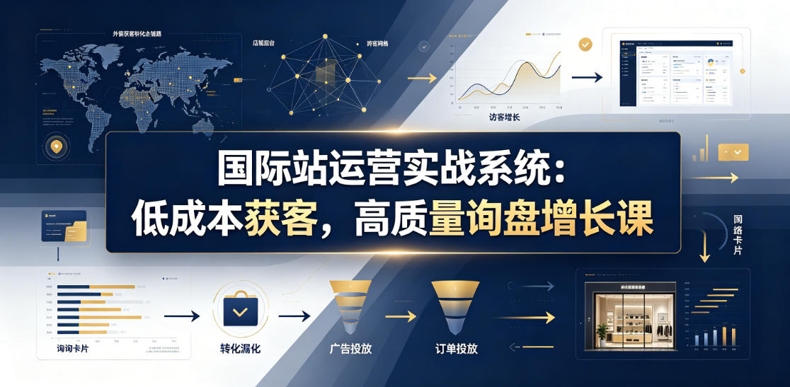 国际站运营实战系统:低成本获客,高质量询盘增长课(更新26年)-资源共享