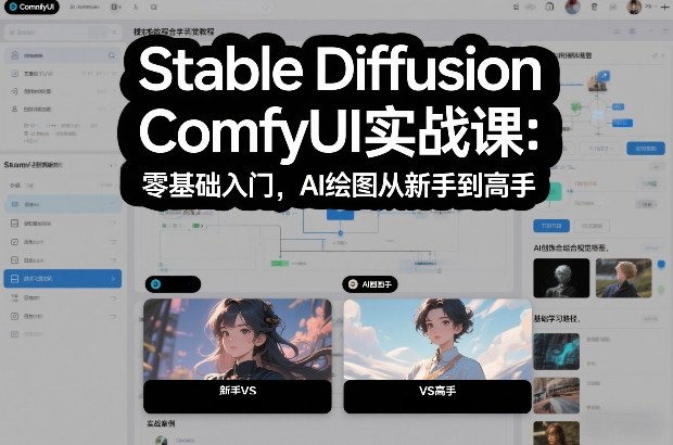Stable Diffusion ComfyUI实战课：零基础入门，AI绘图从新手到高手-资源共享