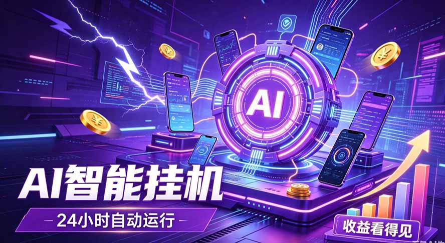 AI智能广告挂机，躺赚新模式 设备托管运行，解放双手持续变现-资源共享
