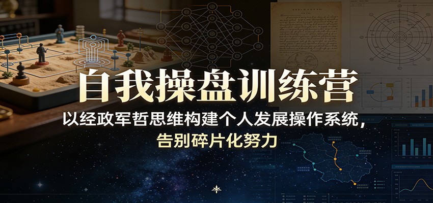 自我操盘训练营：以经政军哲思维构建个人发展操作系统，告别碎片化努力-资源共享