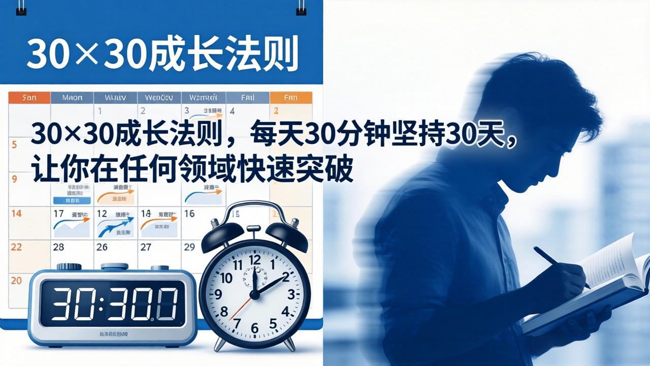 付费文章：30×30成长法则，每天30分钟坚持30天，让你在任何领域快速突破-资源共享