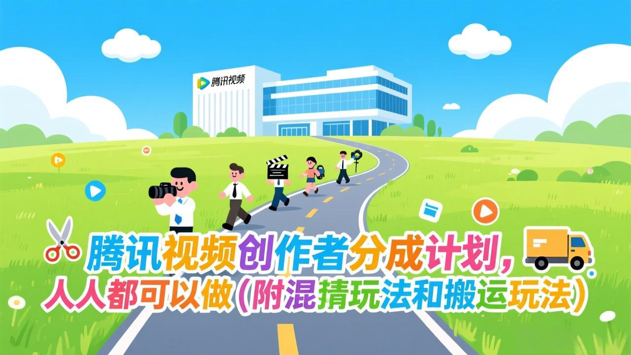 腾讯视频创作者分成计划，人人都可以做(附混剪玩法和搬运玩法-资源共享